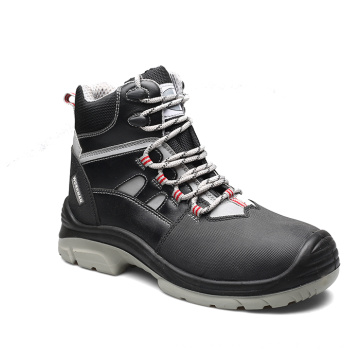 Genuine leather s3 steel toe cap safety shoes boots